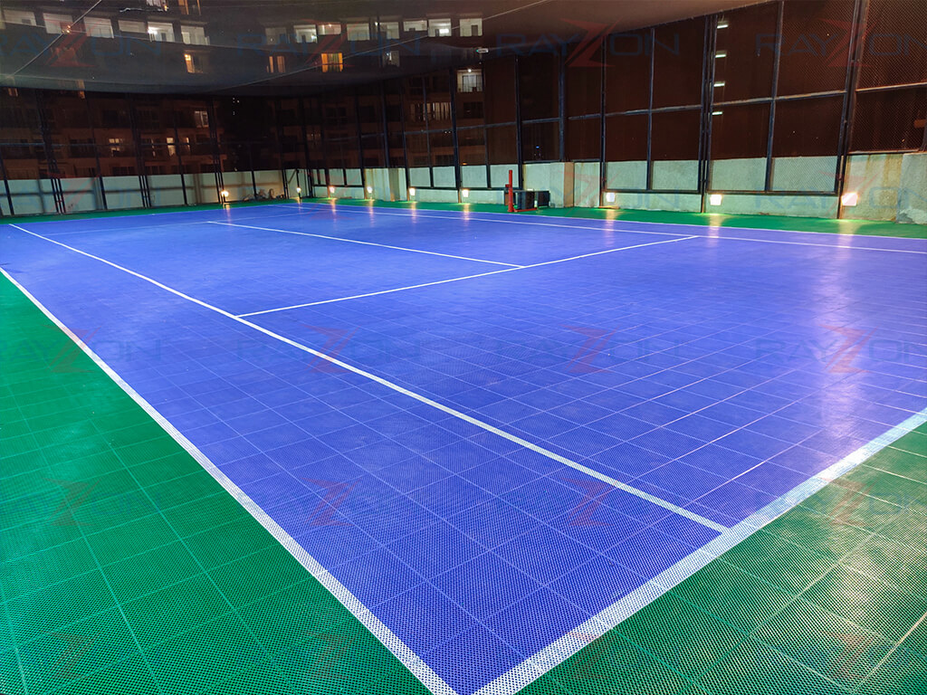 ITF Approved rayzon pp tile tennis court site image