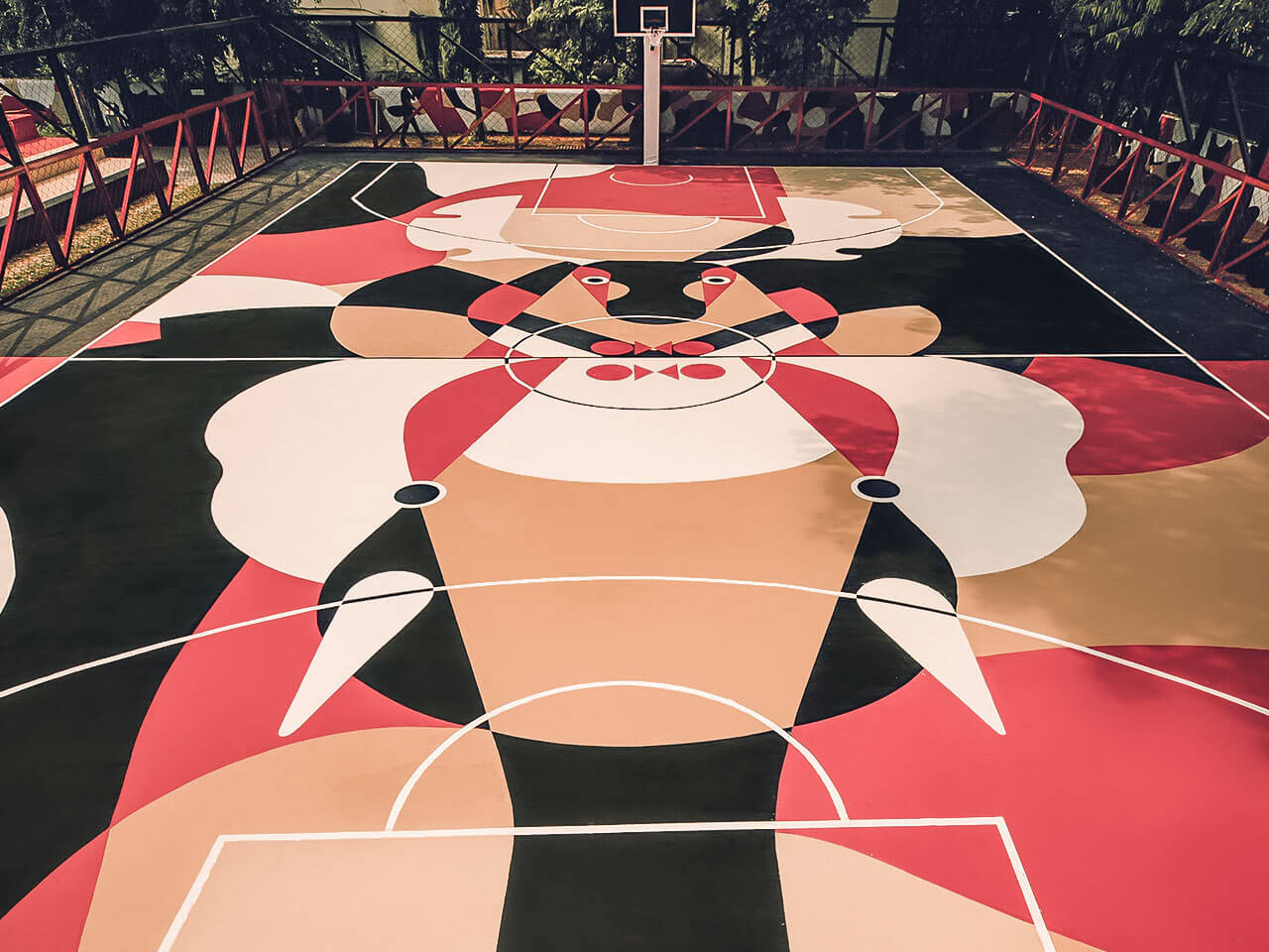 Customized design basketball court